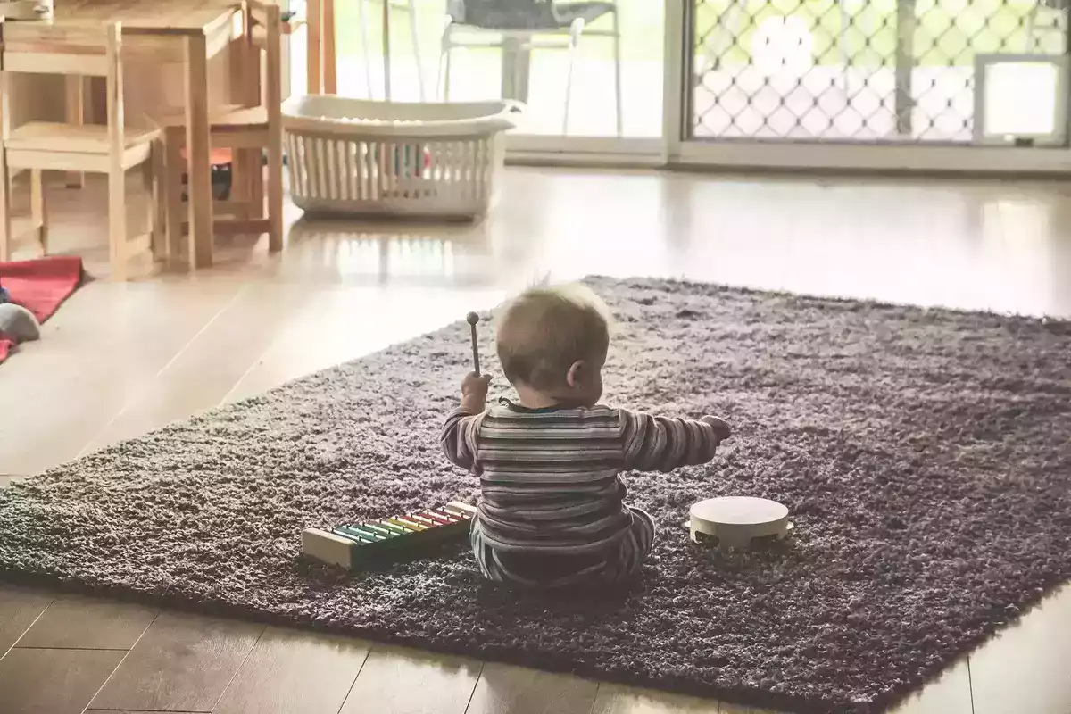 small child playing